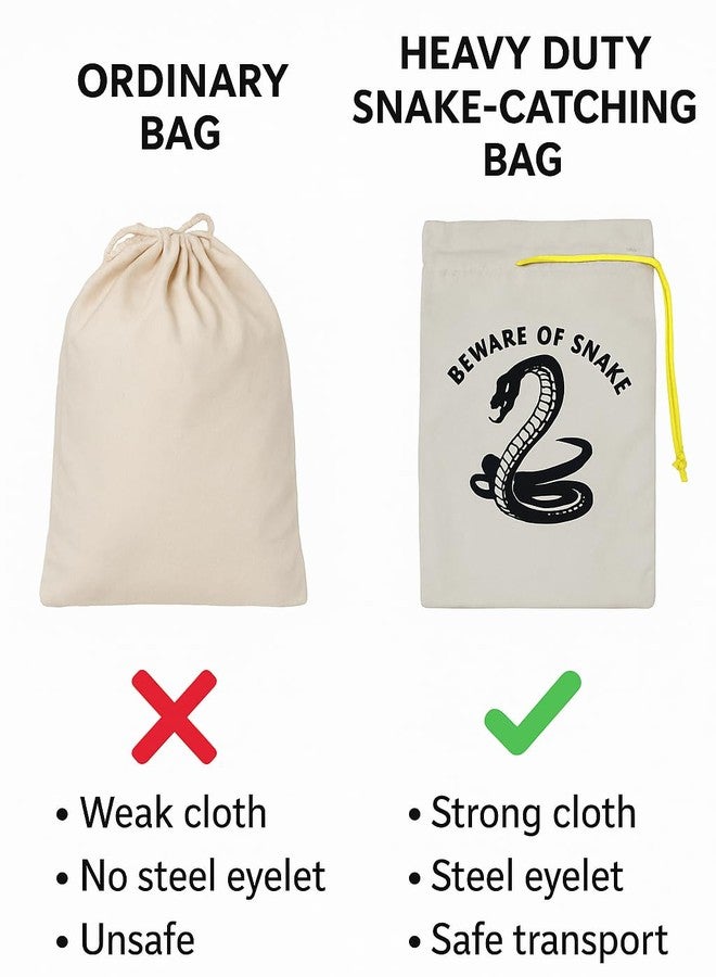 Stylera Heavy Duty Snake & Reptile Bag with Drawstring and Handle | 86 x 53 cm Large Snake Catching Bag with Sewn Bottom Corners for Safe Transport and Rescue Operations (Pack of 1) - Image 4